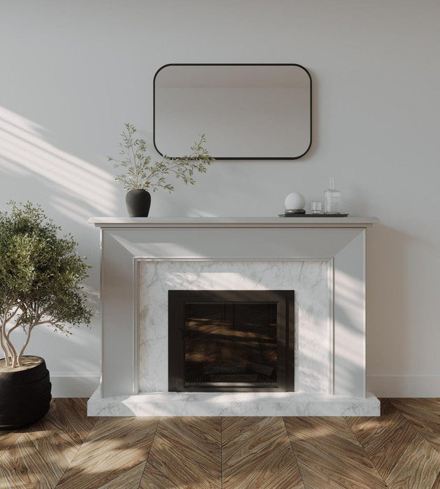 Milo Black Curved Rectangle Wall Mirror — SHINE MIRRORS AUSTRALIA
