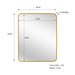 Montfort Small Gold Rectangle Wall Mirror