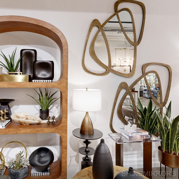 Uttermost Momentum Antique Gold Sculptural Wall Mirror