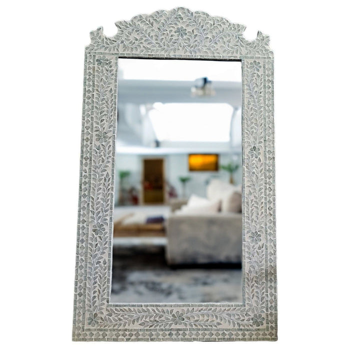 MOTHER OF PEARL SERENE REFLECTION WALL MIRROR