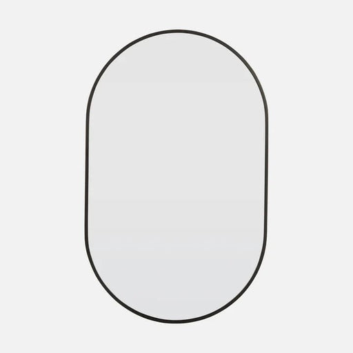 Natalia Matt Black Pill Shaped Mirror Medium: 90cm x 2.5cm x 56cm
