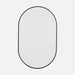 Natalia Matt Black Pill Shaped Mirror Medium: 90cm x 2.5cm x 56cm