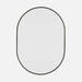 Natalia Matt Black Pill Shaped Mirror Small: 71cm x 2.5cm x 50cm