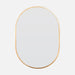 Natalia Satin Brass Pill Shaped Mirror Small: 71cm x 2.5cm x 50cm