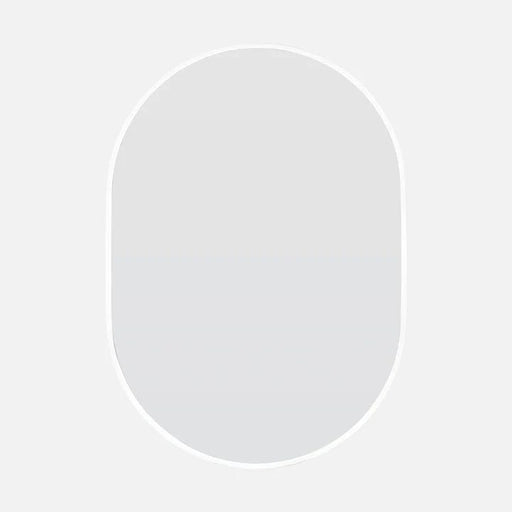 Natalia White Pill Shaped Mirror Small: 71 cm x 2.5 cm x 50 cm