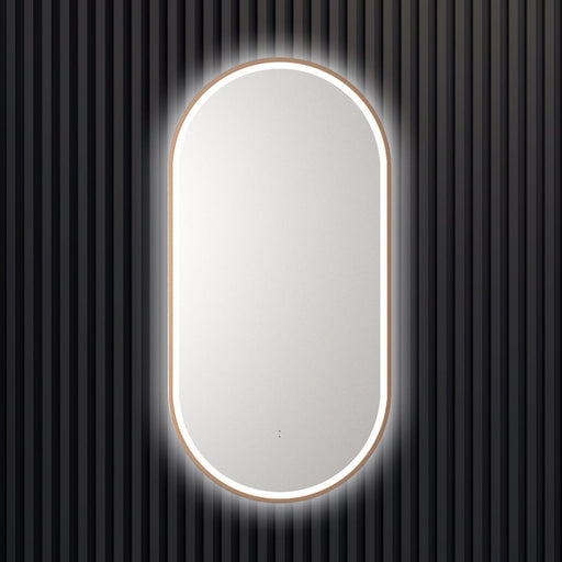 Neo Brushed Bronze Pill LED Frontlit Bathroom Mirror