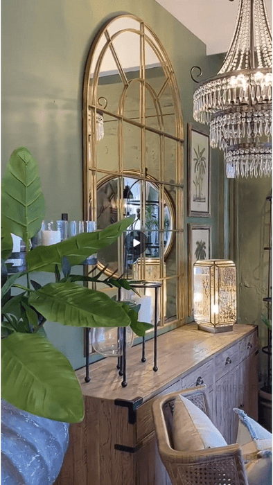 Nila Gold Arched Wall Mirror