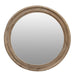 Oasis 100cm White Washed Oak Round Wall Mirror