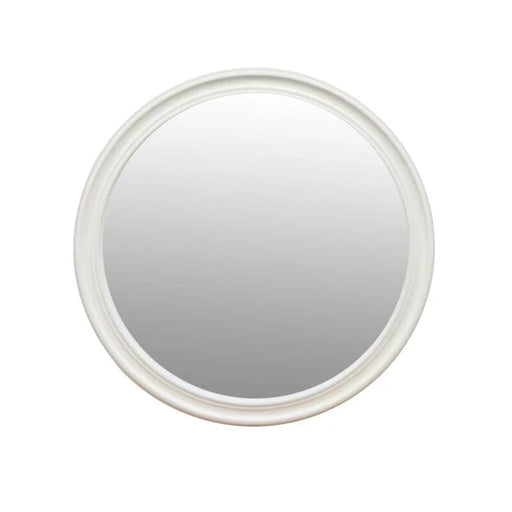 Oasis White Round Wall Mirror