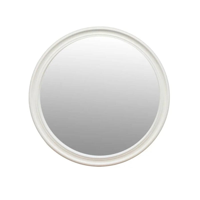 Oasis White Round Wall Mirror