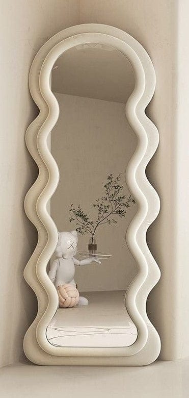 Raelyn Birch White Full Size Wavy Wall Mirror — SHINE MIRRORS AUSTRALIA