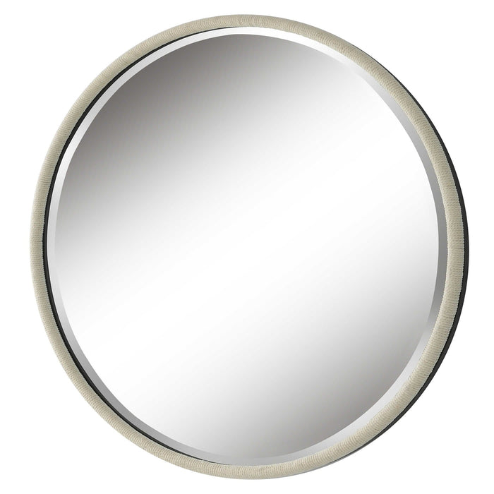 Ranchero White Round Wall Mirror