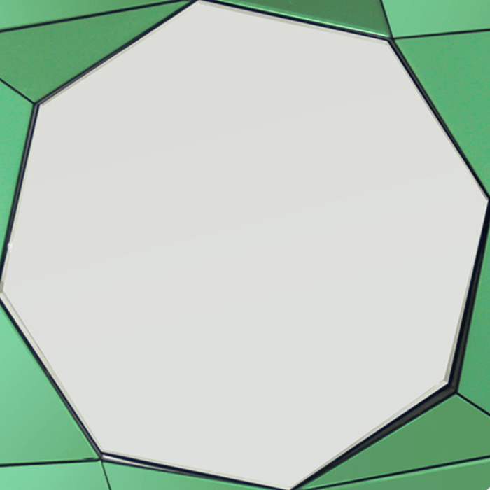 Ranz Trigonometrical Green Wall Mirror