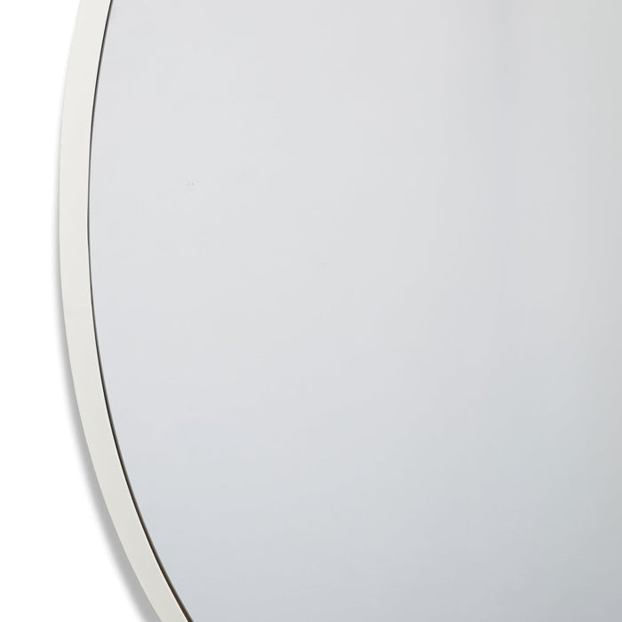 Raylan White Round Wall Mirror