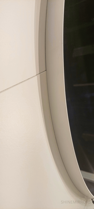 Raylan White Round Wall Mirror