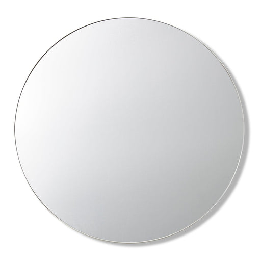 Raylan White Round Wall Mirror Small: 80cm H x 4cm D x 80cm W
