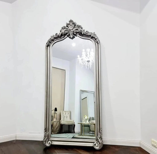 Rhett Antiqued Silver Arch Wall Mirror