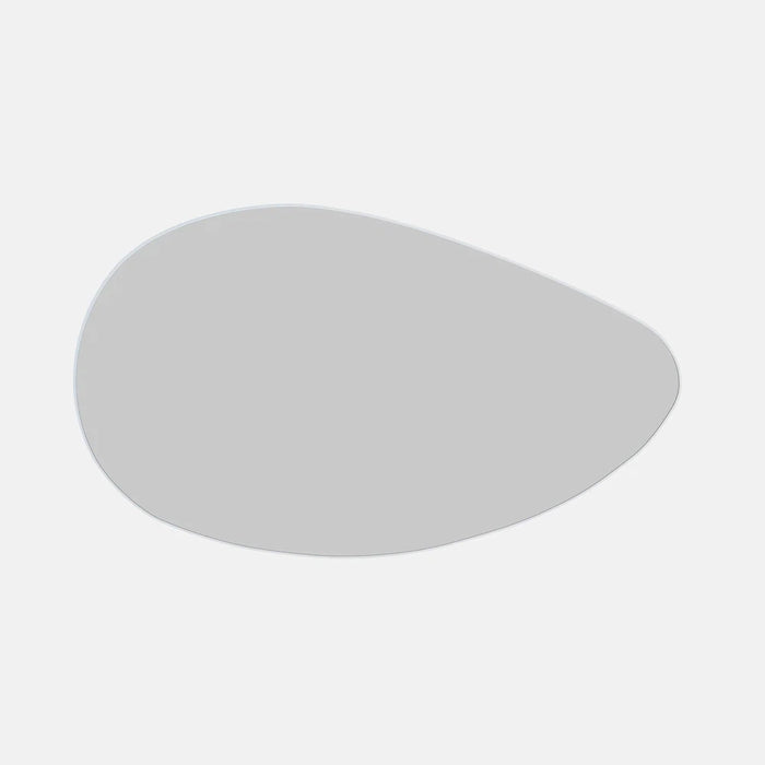 River Pebble Shape White Wall Mirror