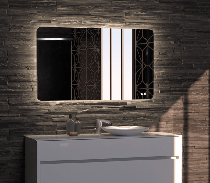 Salvatore Rectangle Backlit LED Mirror with Adjustable LED Colour and ...