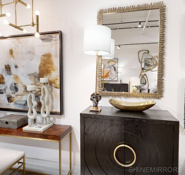 Uttermost Soto Antique Brass Mirror
