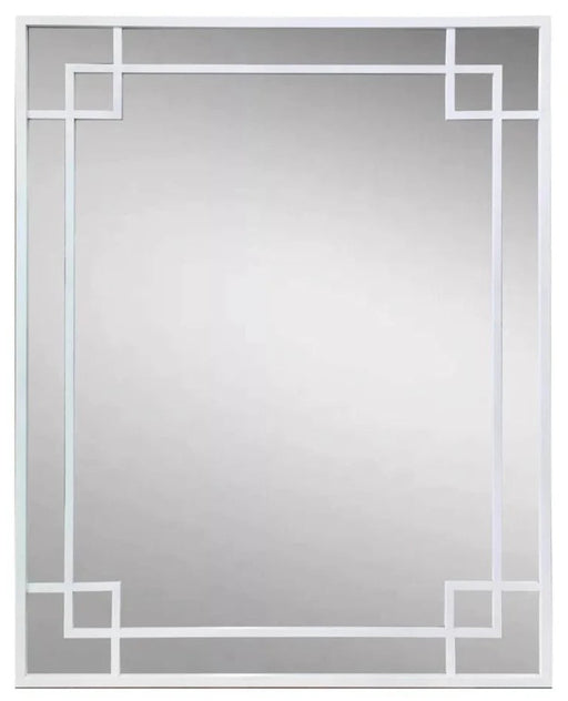Takeo White Floor Mirror