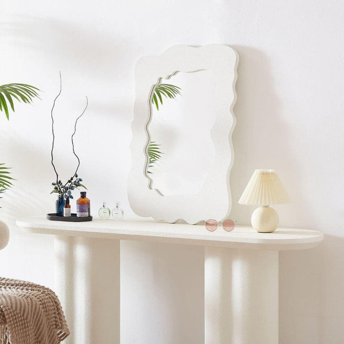 Tanya Decorative White Wall Mirror