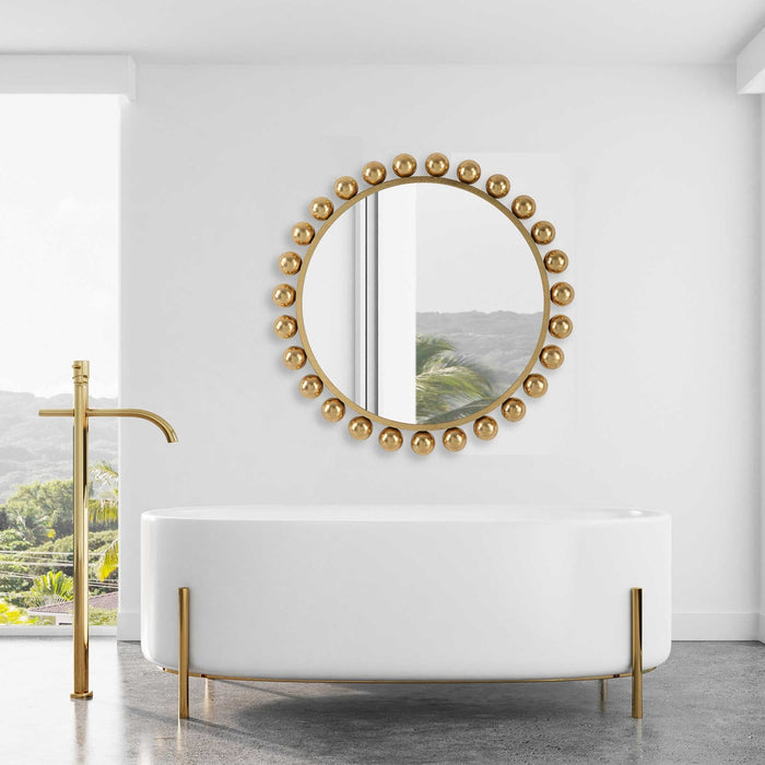 Thea Round Gold Wall Mirror