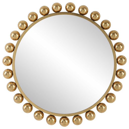 Thea Round Gold Wall Mirror