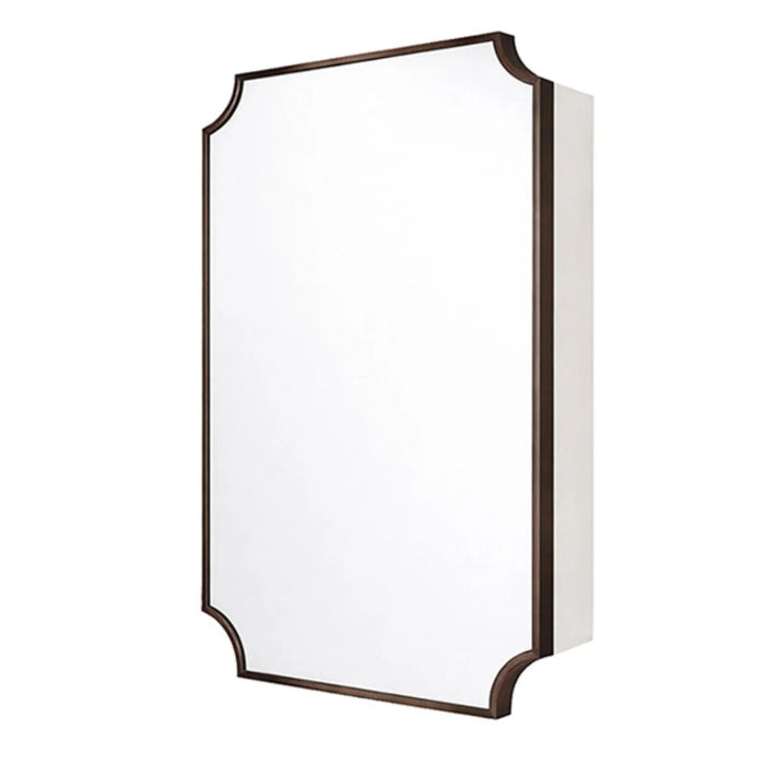 Hamilton Scalloped Bronze Mirror Cabinet