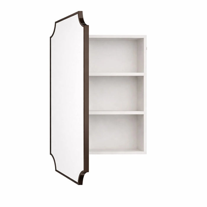 Hamilton Scalloped Bronze Mirror Cabinet