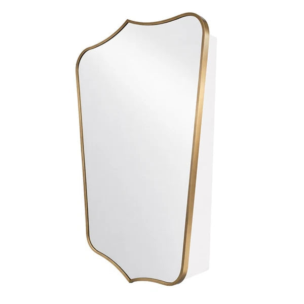 Beckett Brushed Brass Mirror Cabinet