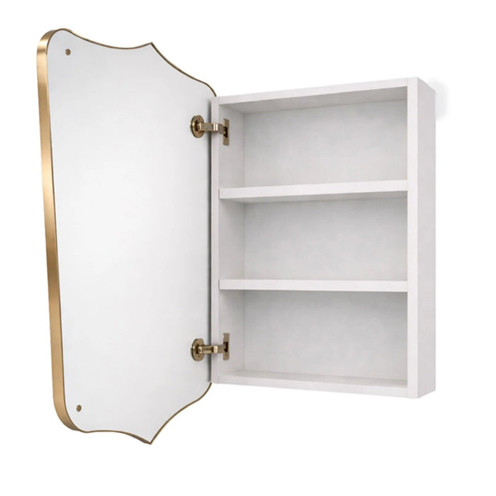 Beckett Brushed Brass Mirror Cabinet