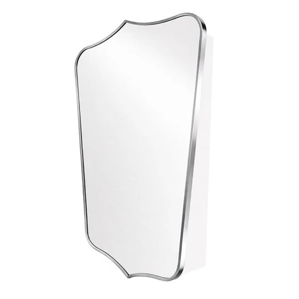 Beckett Chrome Silver Mirror Cabinet
