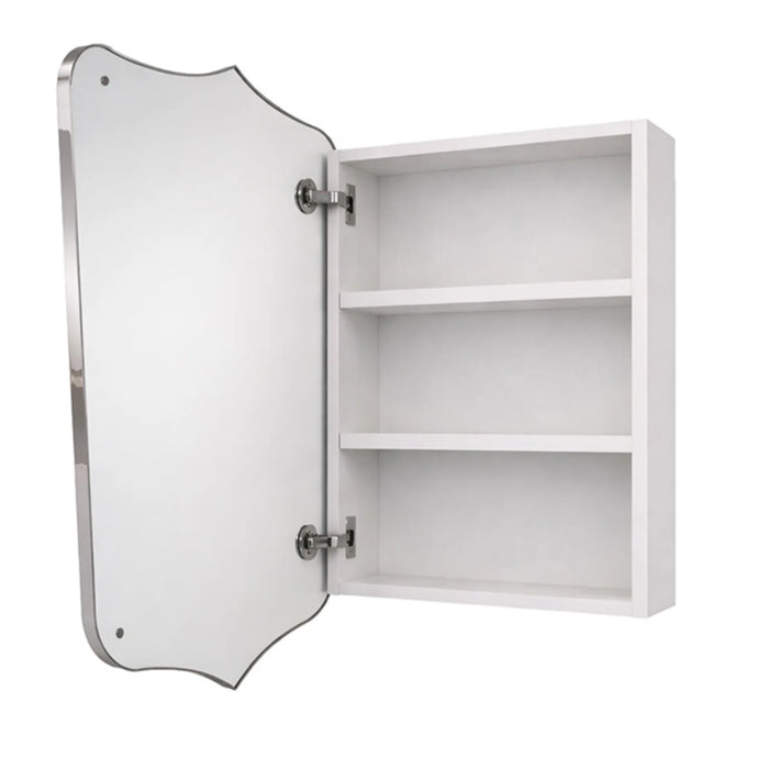 Beckett Chrome Silver Mirror Cabinet