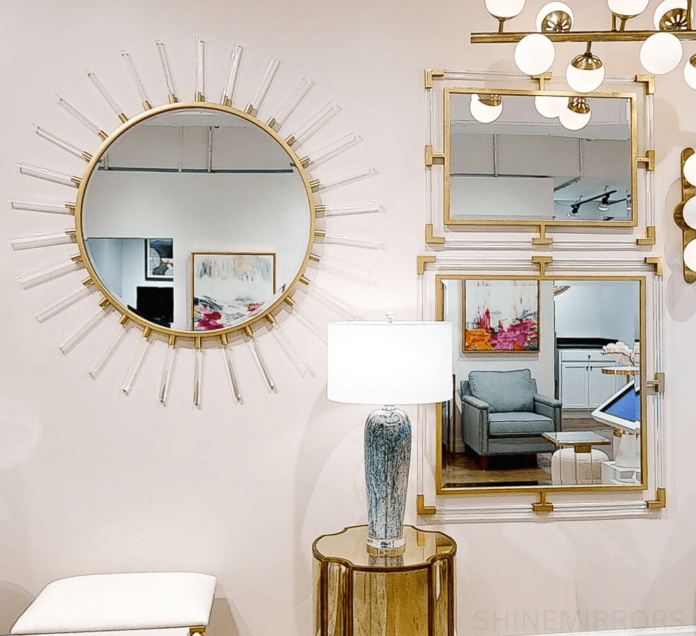 Uttermost Balkan Square Gold Wall Mirror — SHINE MIRRORS AUSTRALIA