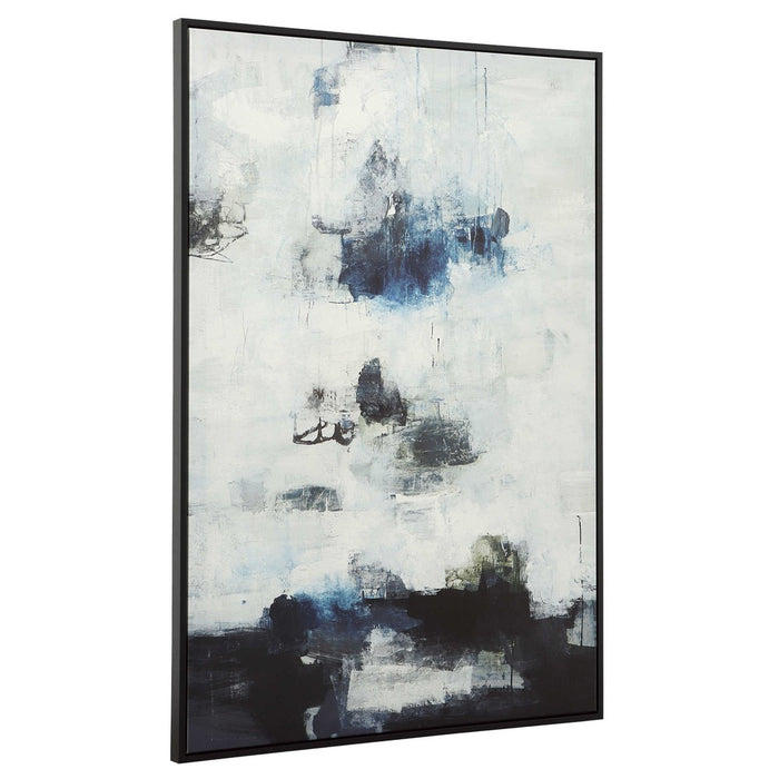 Uttermost Black And Blue Framed Canvas