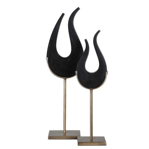 Uttermost Black Flame, Sculptures - Set of 2