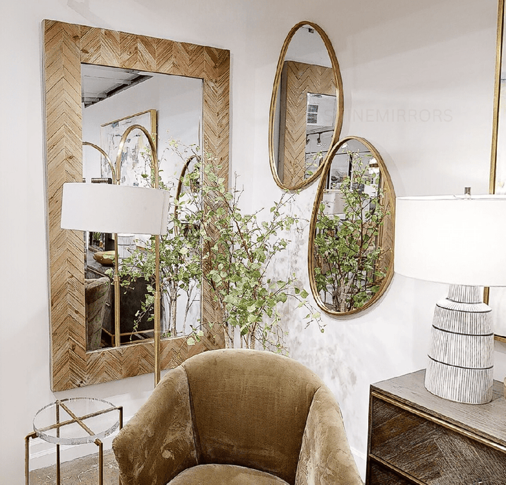 Uttermost Boomerang Aged Gold Wall Mirror
