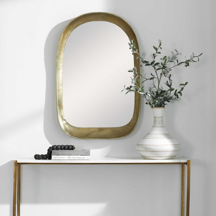 Uttermost Bradano Brass Arch Wall Mirror