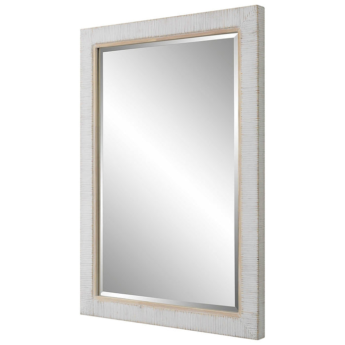 Uttermost Cape Whitewashed Wall Mirror