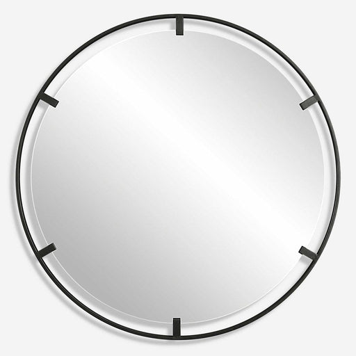 Uttermost Cashel Black Round Wall Mirror