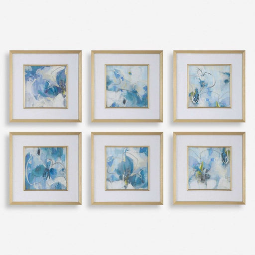Uttermost Fresh Start Framed Prints Blue - Set of 6