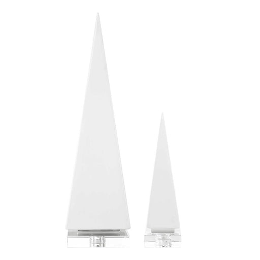 Uttermost Great Pyramids Sculpture In White, Set of 2
