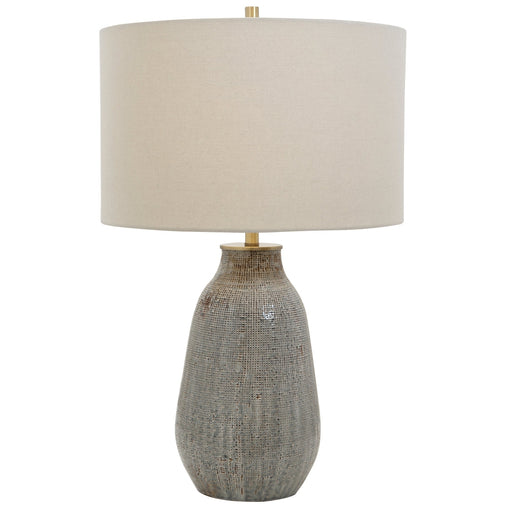 Uttermost Monacan Gray Textured Table Lamp