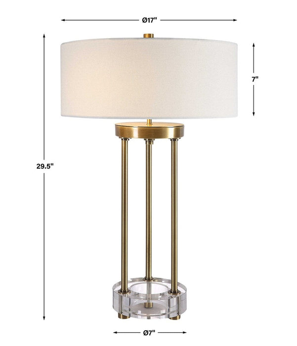 Uttermost Pantheon Brass Rod Table Lamp