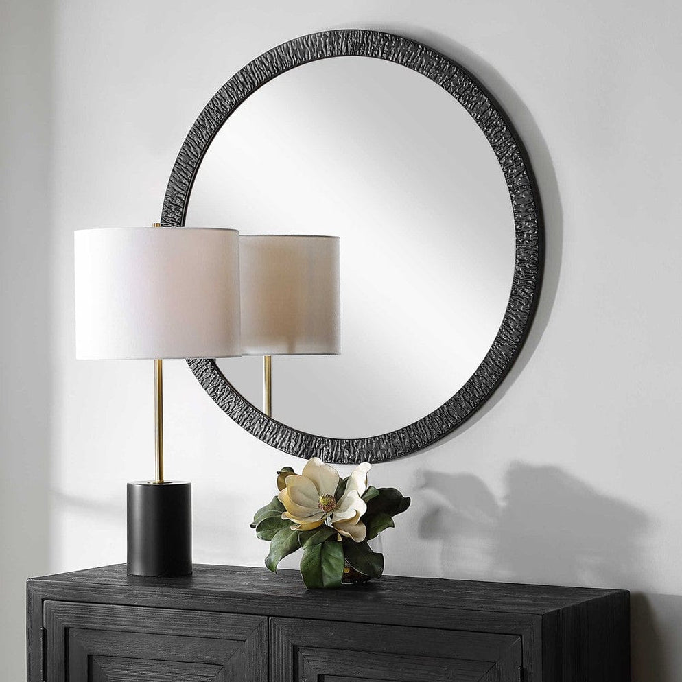 Renata Round Black Wall Mirror — SHINE MIRRORS AUSTRALIA