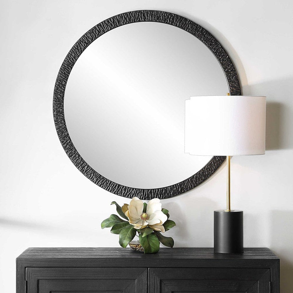 Renata Round Black Wall Mirror — SHINE MIRRORS AUSTRALIA