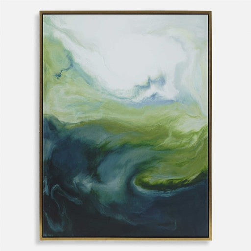 Uttermost Serene Green Framed Canvas