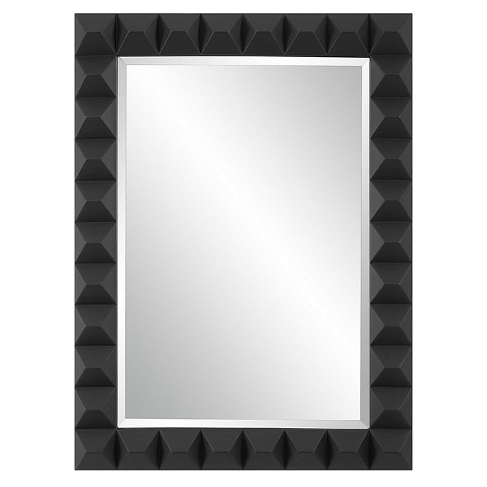 Uttermost Studded Black Wall Mirror
