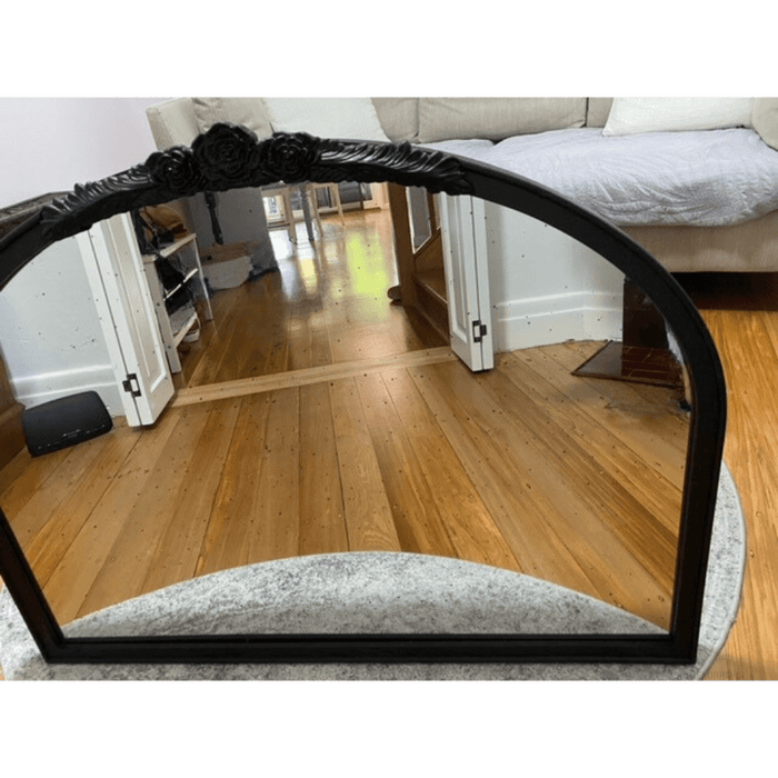 Victoria Rose Black Arched Wall Mirror